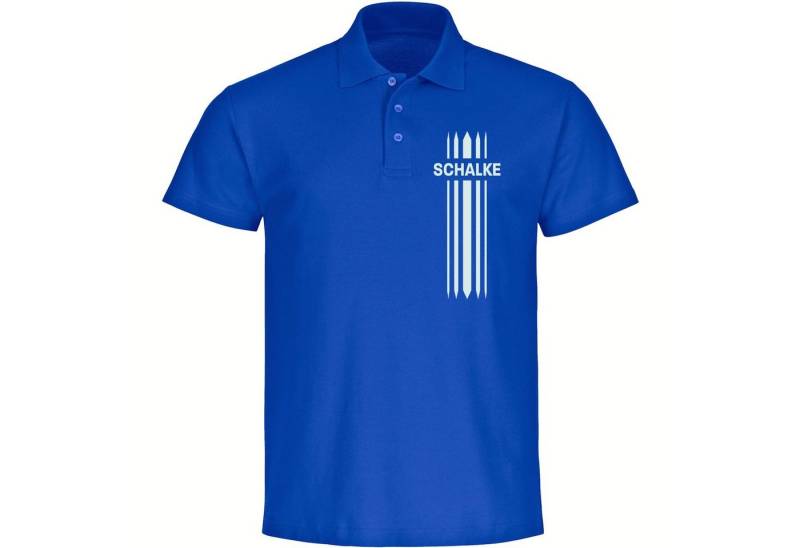 multifanshop Poloshirt Schalke - Streifen - Polo von multifanshop