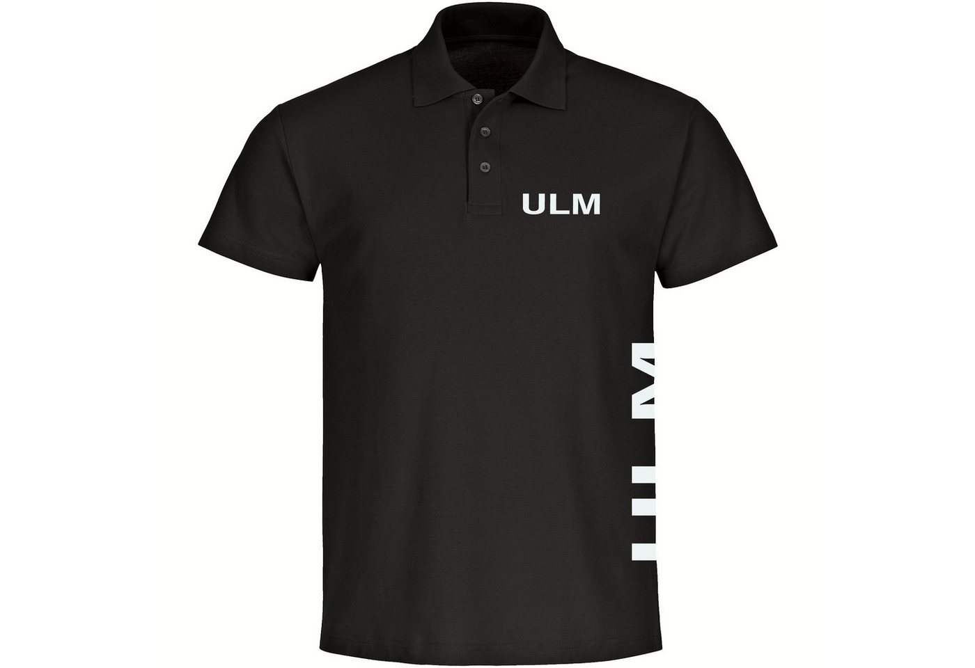 multifanshop Poloshirt Ulm - Brust & Seite - Polo von multifanshop