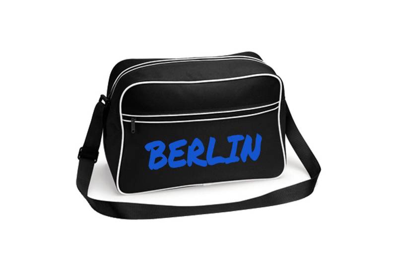 multifanshop Schultertasche Berlin blau - Textmarker - Tasche von multifanshop