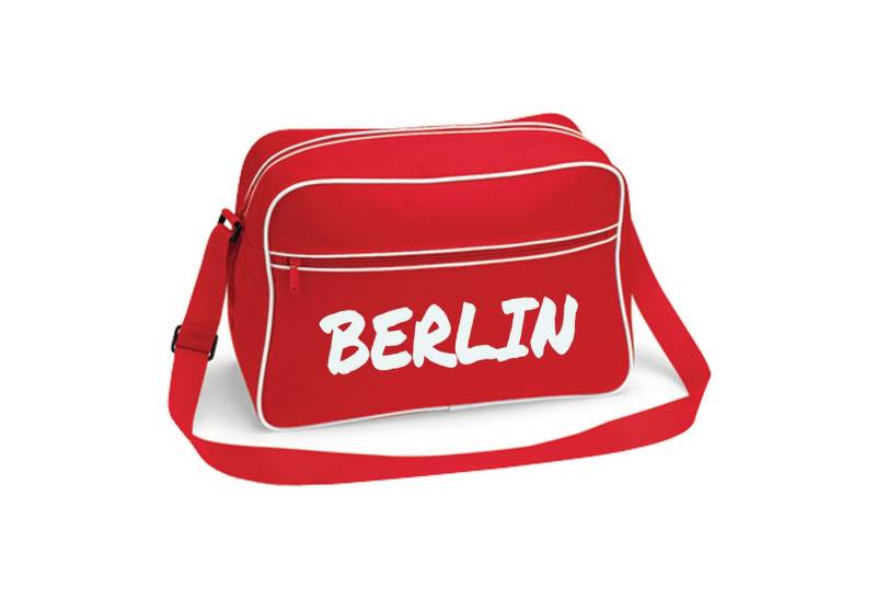 multifanshop Schultertasche Berlin rot - Textmarker - Tasche von multifanshop