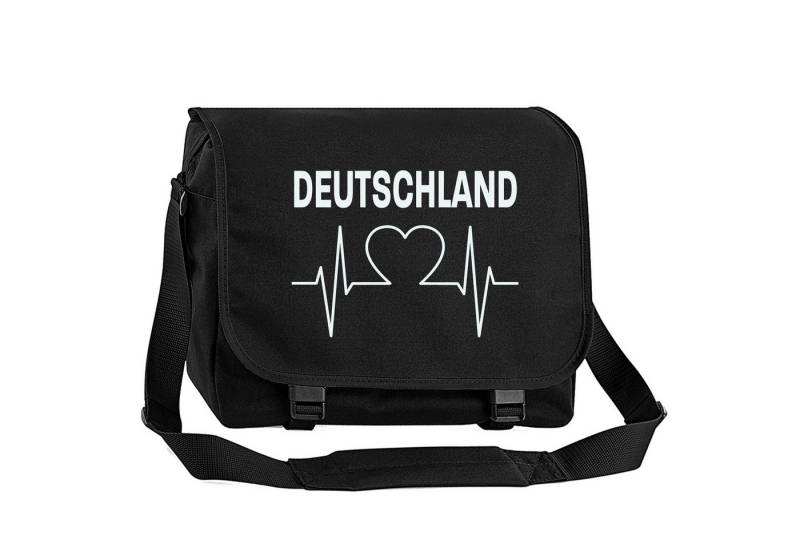 multifanshop Schultertasche Deutschland - Herzschlag - Tasche von multifanshop