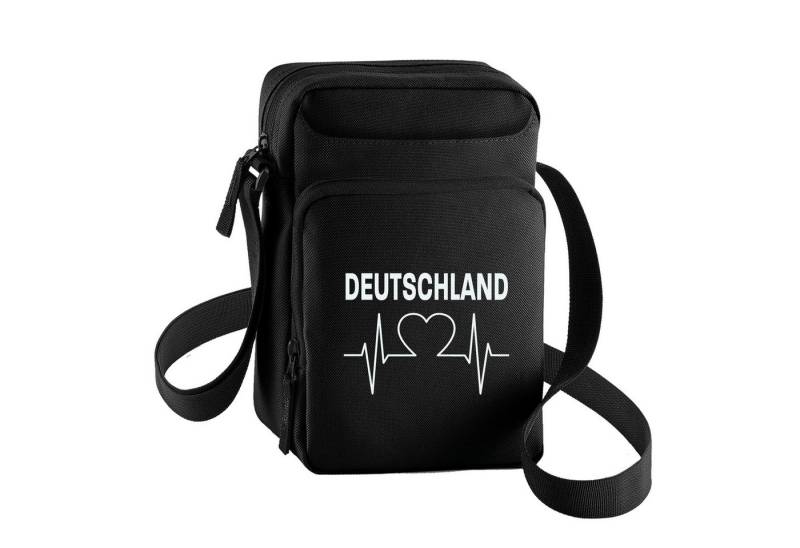 multifanshop Schultertasche Deutschland - Herzschlag - Tasche von multifanshop
