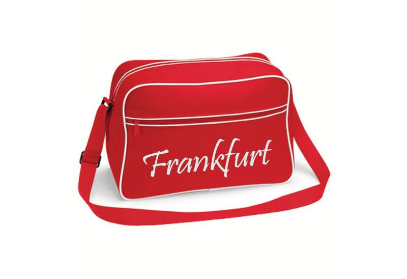 multifanshop Schultertasche Frankfurt - Schriftzug - Tasche von multifanshop