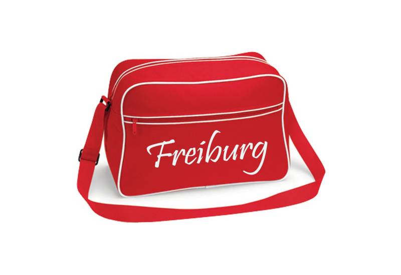 multifanshop Schultertasche Freiburg - Schriftzug - Tasche von multifanshop