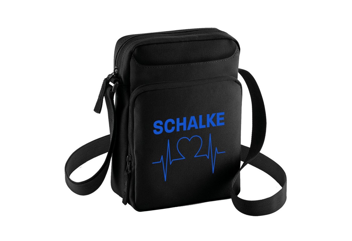 multifanshop Schultertasche Schalke - Herzschlag - Tasche von multifanshop