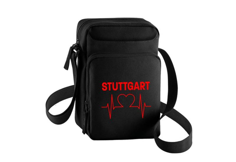 multifanshop Schultertasche Stuttgart - Herzschlag - Tasche von multifanshop