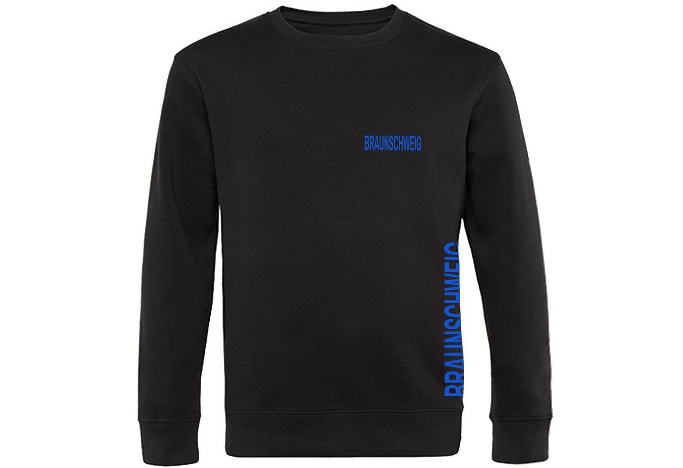 multifanshop Sweatshirt Braunschweig - Brust & Seite - Pullover von multifanshop