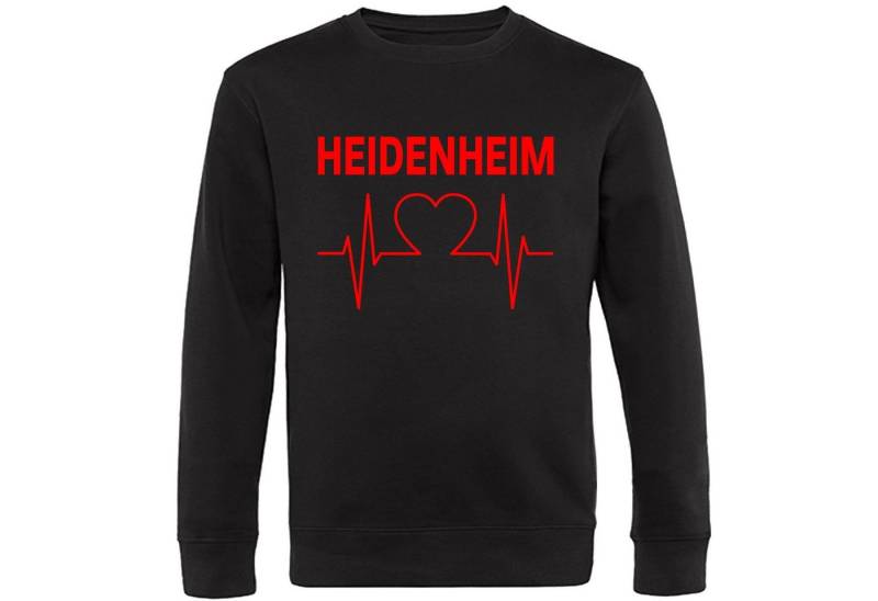 multifanshop Sweatshirt Heidenheim - Herzschlag - Pullover von multifanshop
