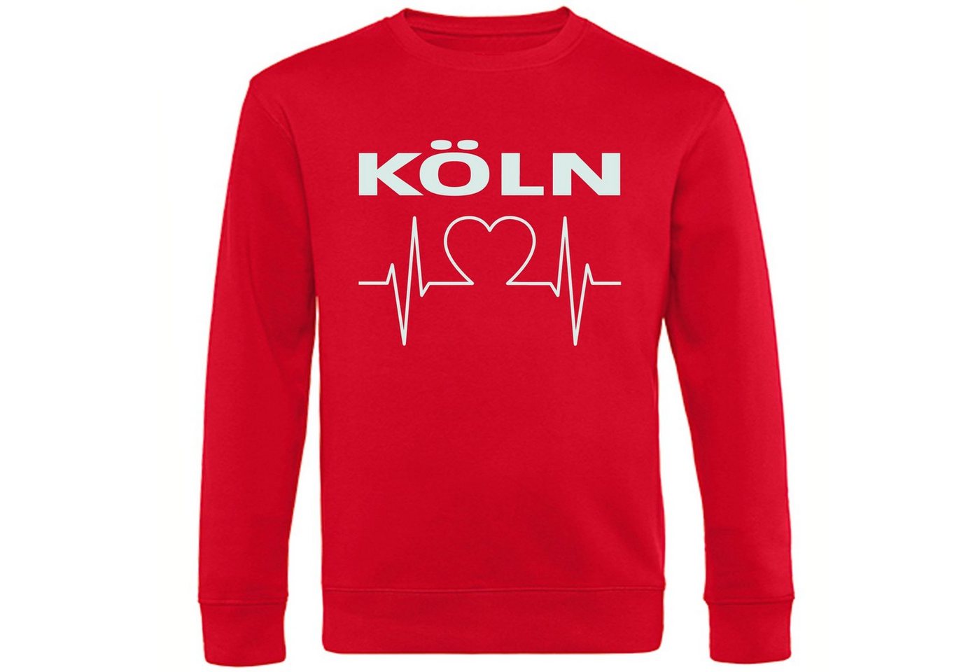 multifanshop Sweatshirt Köln - Herzschlag - Pullover von multifanshop