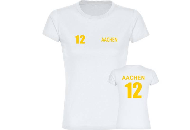 multifanshop T-Shirt Damen Aachen - Trikot Nummer 12 - Frauen von multifanshop