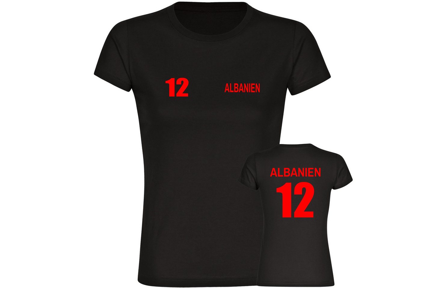 multifanshop T-Shirt Damen Albanien - Trikot 12 - Frauen von multifanshop