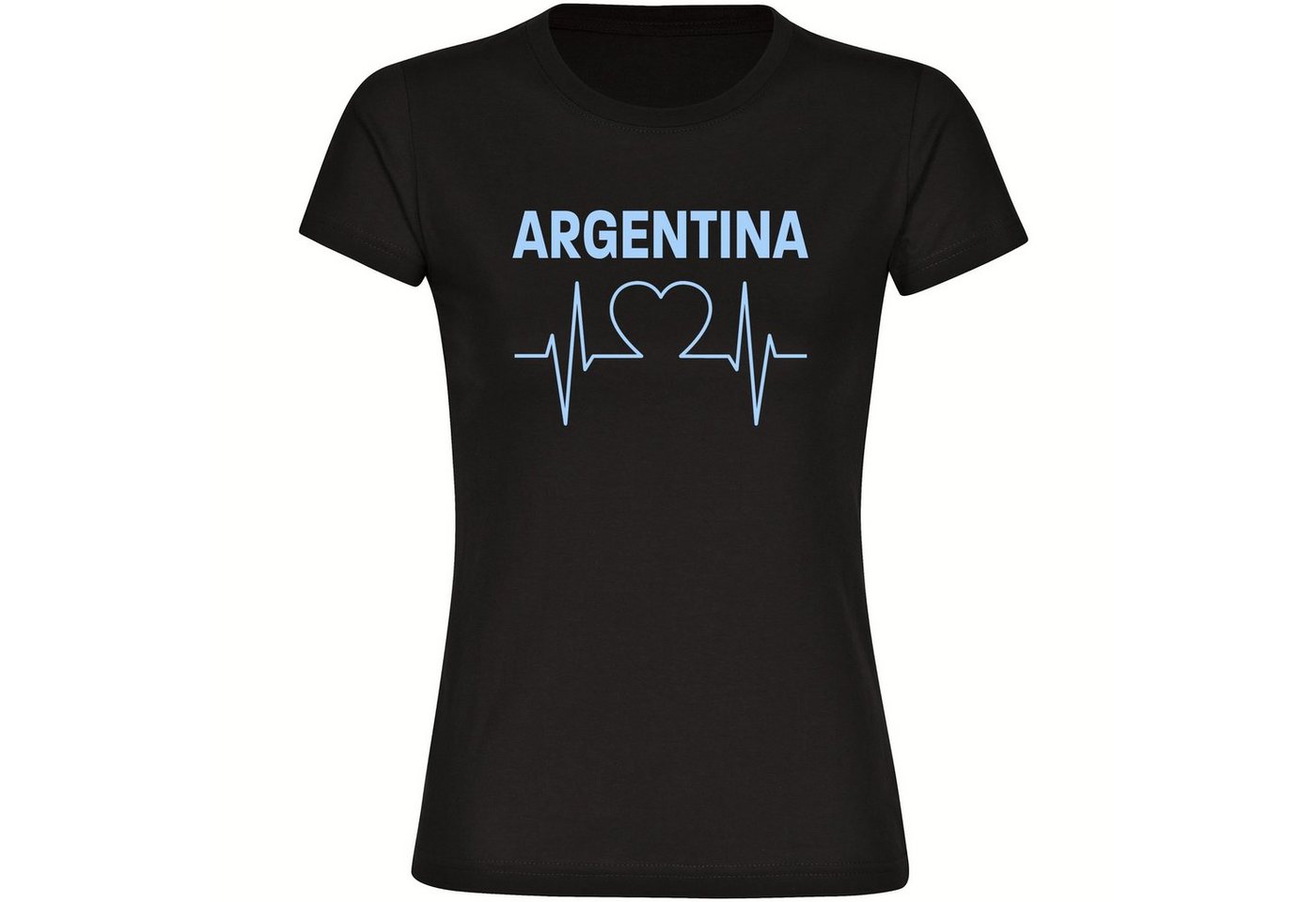 multifanshop T-Shirt Damen Argentina - Herzschlag - Frauen von multifanshop