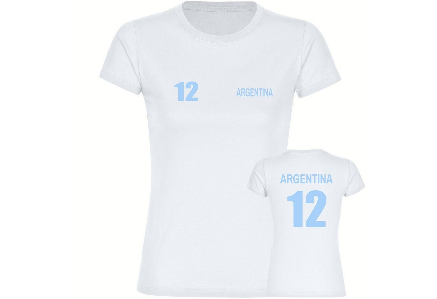 multifanshop T-Shirt Damen Argentina - Trikot 12 - Frauen von multifanshop