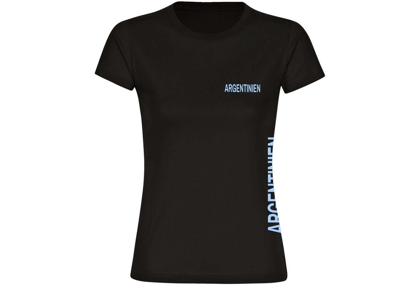 multifanshop T-Shirt Damen Argentinien - Brust & Seite - Frauen von multifanshop