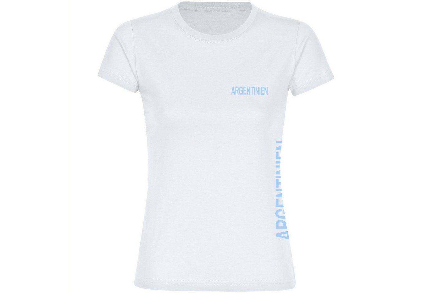 multifanshop T-Shirt Damen Argentinien - Brust & Seite - Frauen von multifanshop