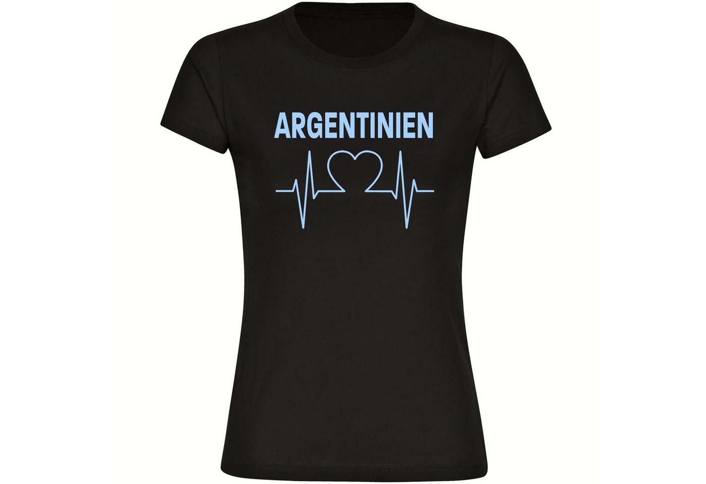 multifanshop T-Shirt Damen Argentinien - Herzschlag - Frauen von multifanshop