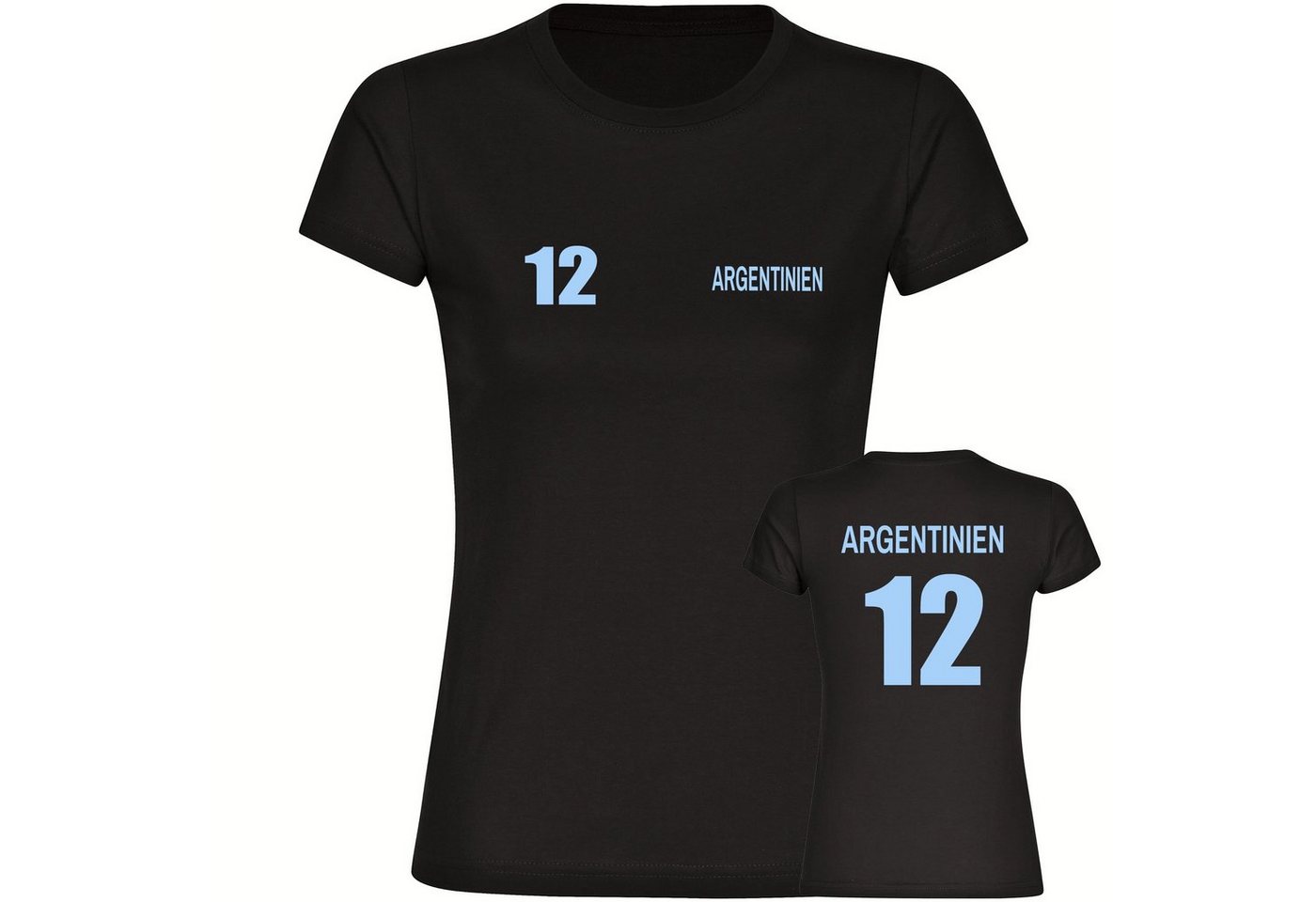 multifanshop T-Shirt Damen Argentinien - Trikot 12 - Frauen von multifanshop