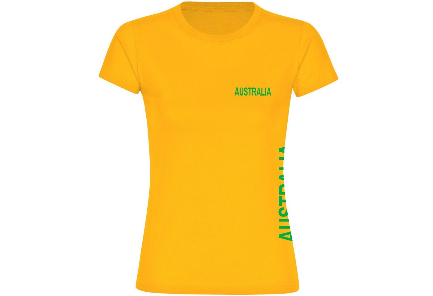 multifanshop T-Shirt Damen Australia - Brust & Seite - Frauen von multifanshop