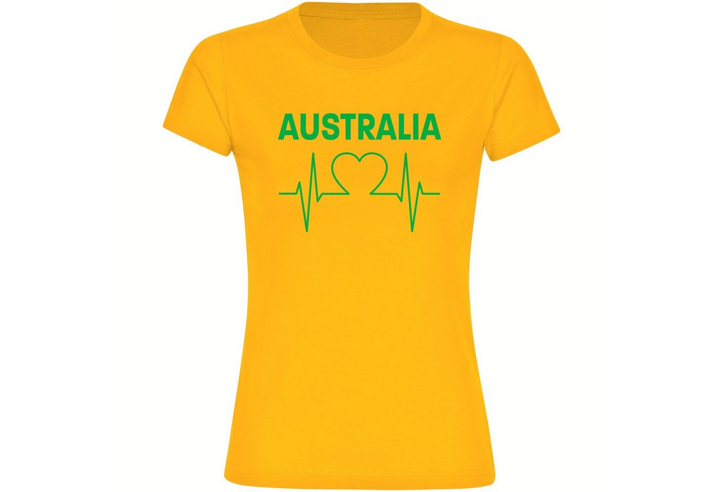 multifanshop T-Shirt Damen Australia - Herzschlag - Frauen von multifanshop