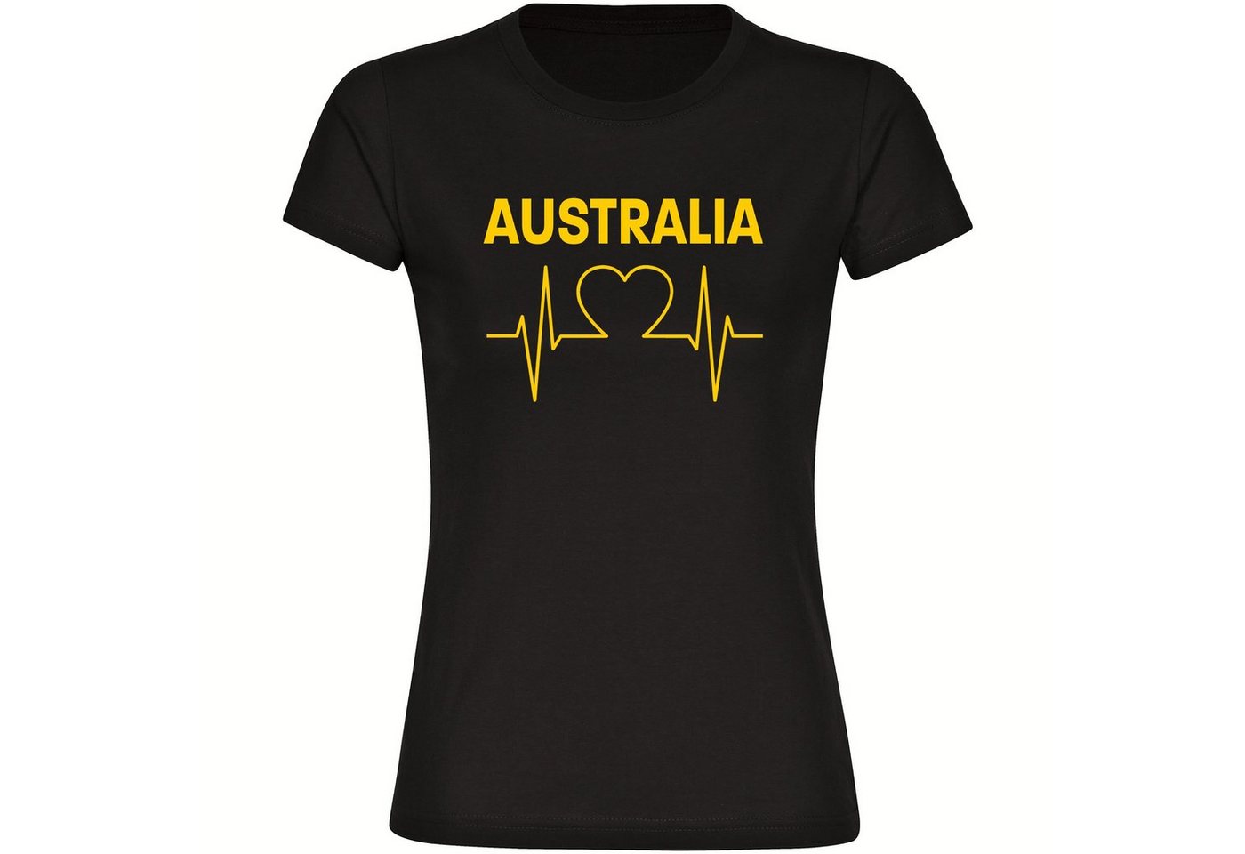 multifanshop T-Shirt Damen Australia - Herzschlag - Frauen von multifanshop