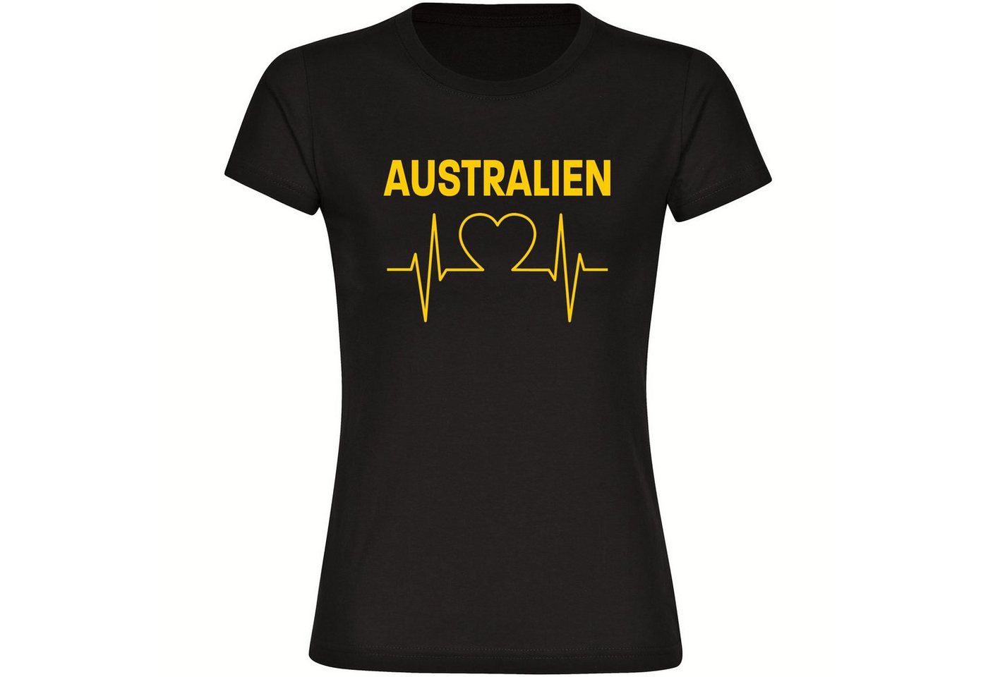 multifanshop T-Shirt Damen Australien - Herzschlag - Frauen von multifanshop