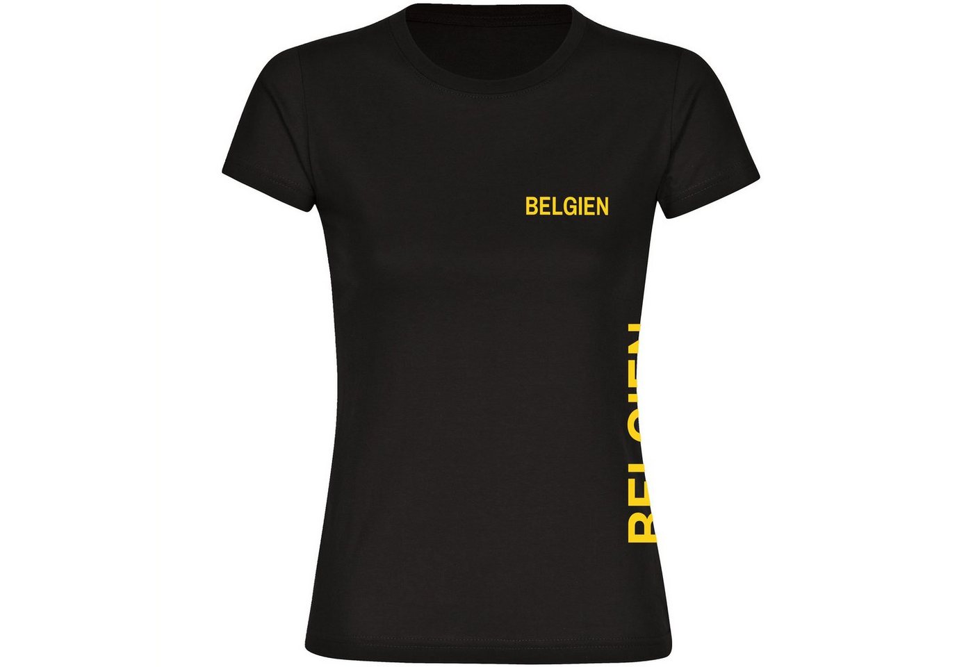 multifanshop T-Shirt Damen Belgien - Brust & Seite - Frauen von multifanshop