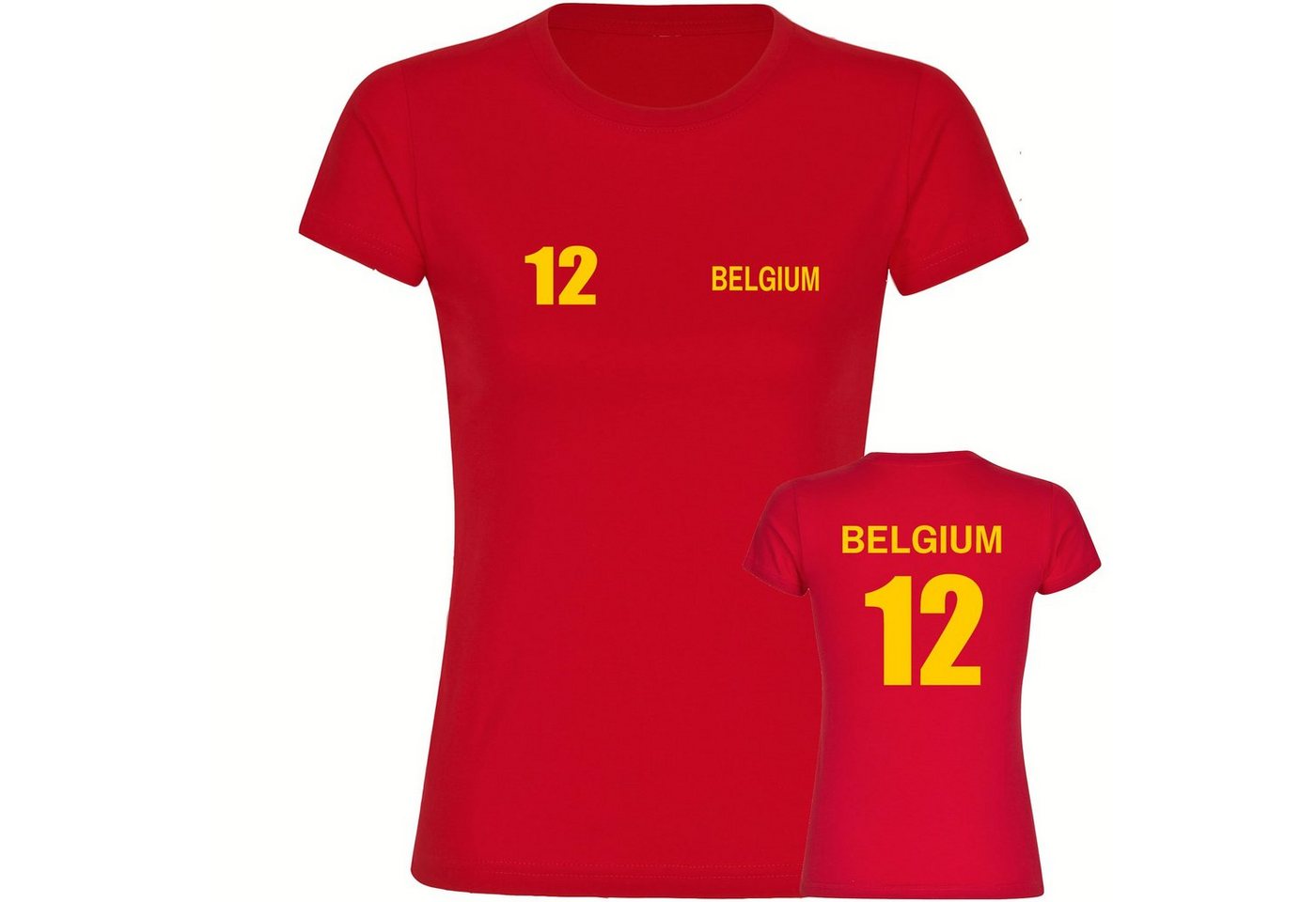 multifanshop T-Shirt Damen Belgium - Trikot 12 - Frauen von multifanshop