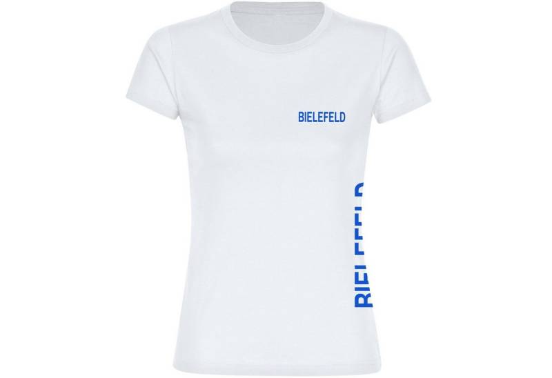 multifanshop T-Shirt Damen Bielefeld - Brust & Seite - Frauen von multifanshop