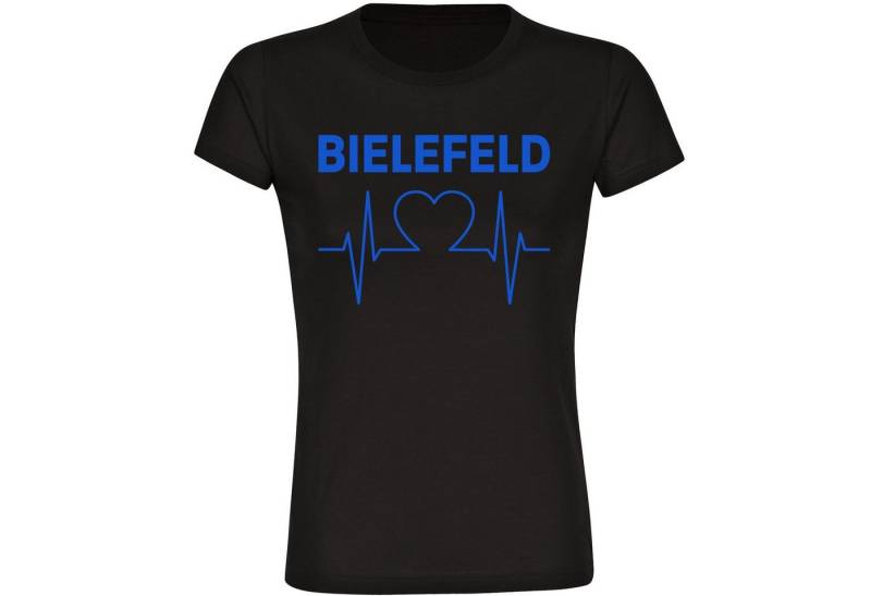 multifanshop T-Shirt Damen Bielefeld - Herzschlag - Frauen von multifanshop