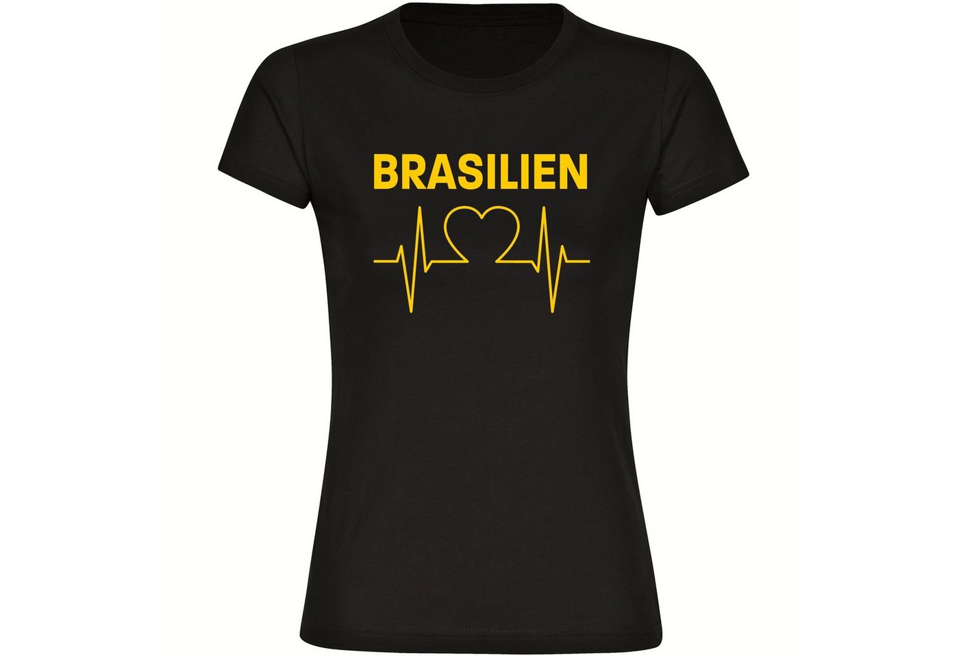 multifanshop T-Shirt Damen Brasilien - Herzschlag - Frauen von multifanshop