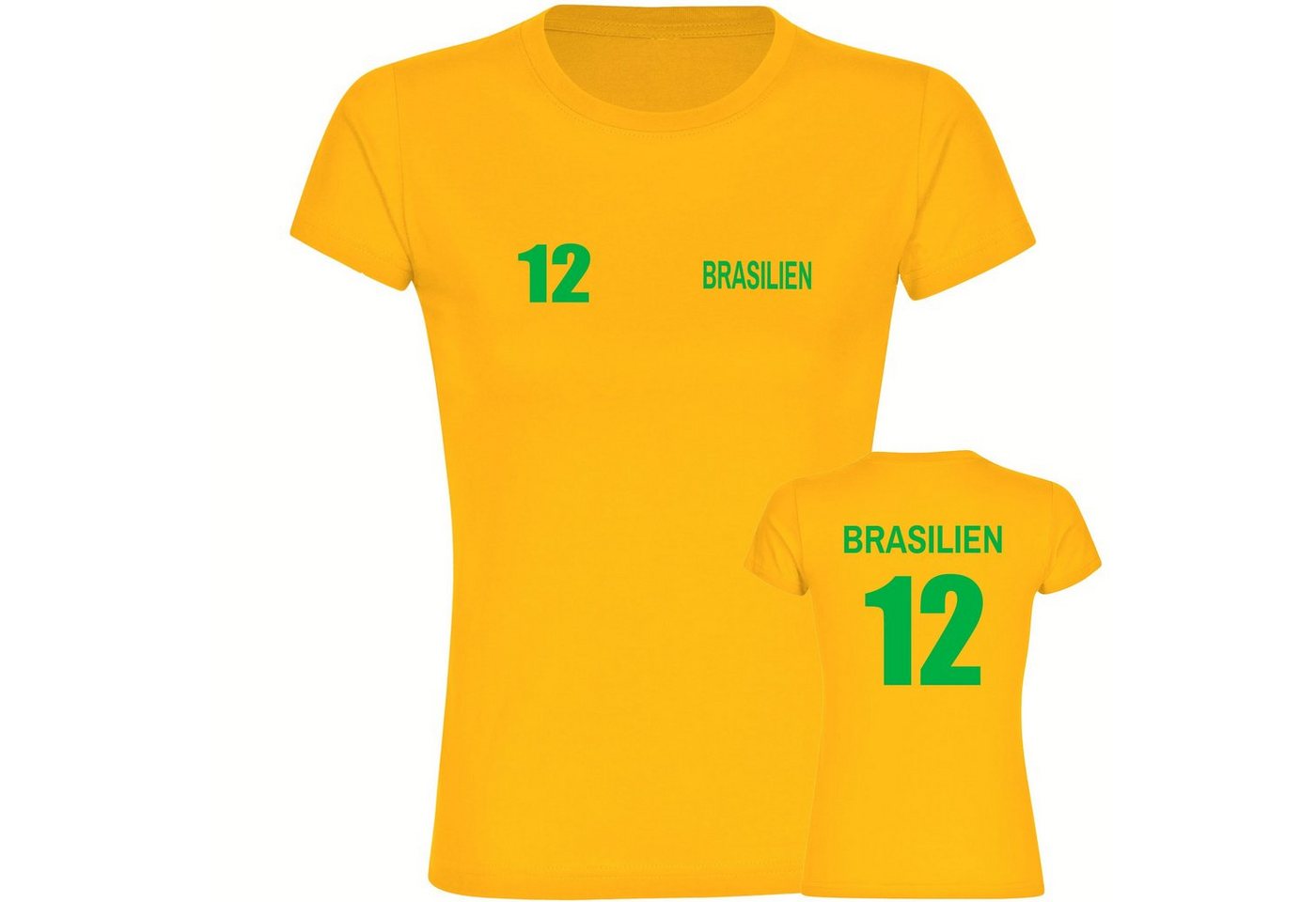 multifanshop T-Shirt Damen Brasilien - Trikot Nummer 12 - Frauen multifanshop T-Shirt Damen Brasilien - Trikot Nummer 12 - Frauen von multifanshop
