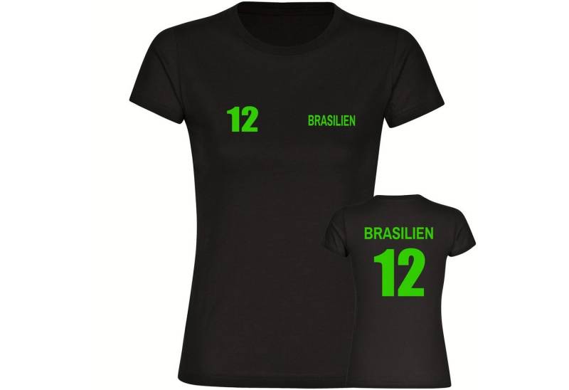 multifanshop T-Shirt Damen Brasilien - Trikot 12 - Frauen von multifanshop