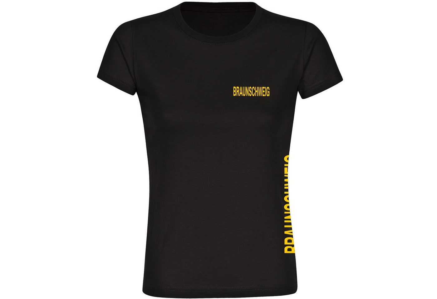 multifanshop T-Shirt Damen Braunschweig - Brust & Seite - Frauen von multifanshop