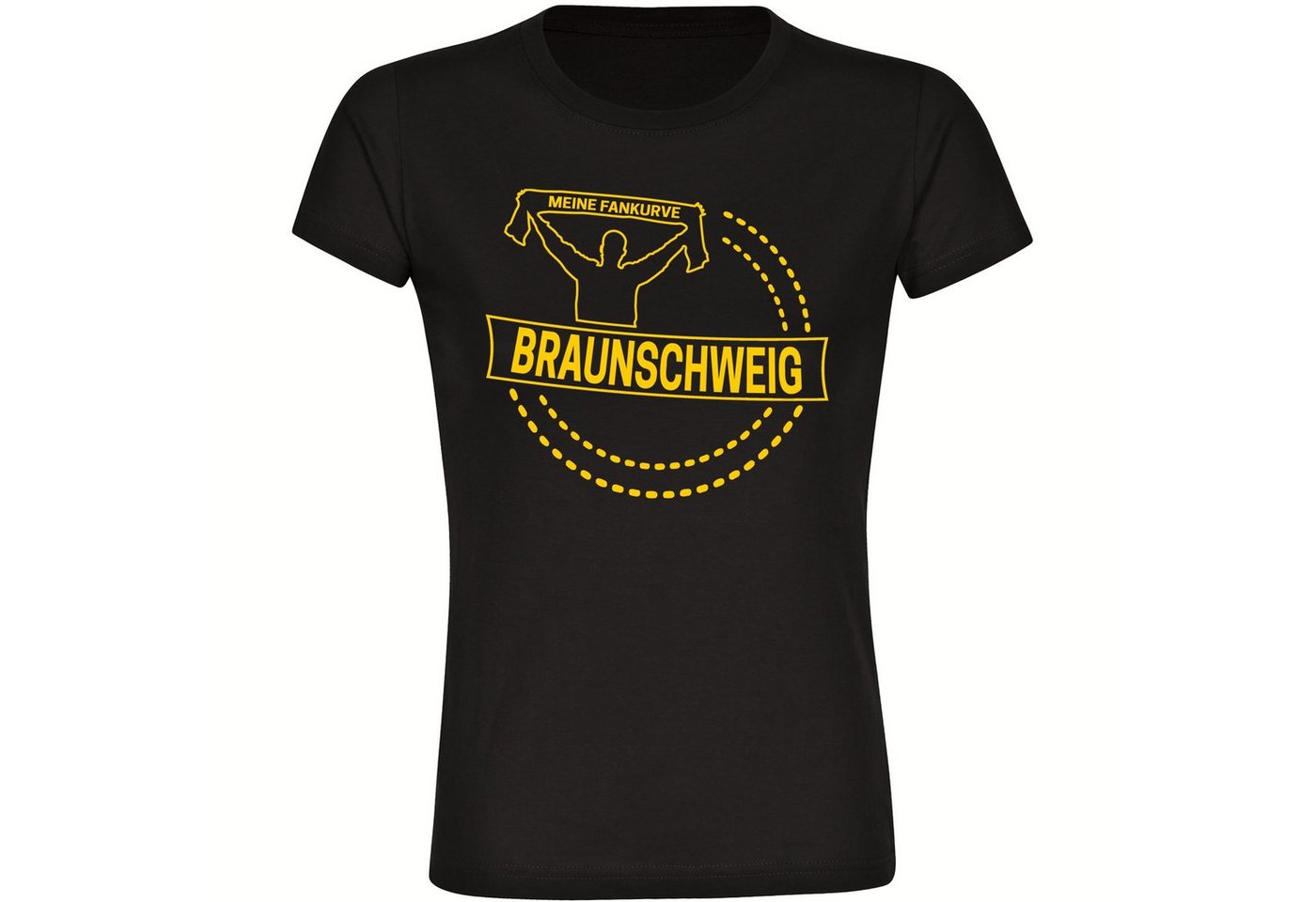 multifanshop T-Shirt Damen Braunschweig - Meine Fankurve - Frauen von multifanshop