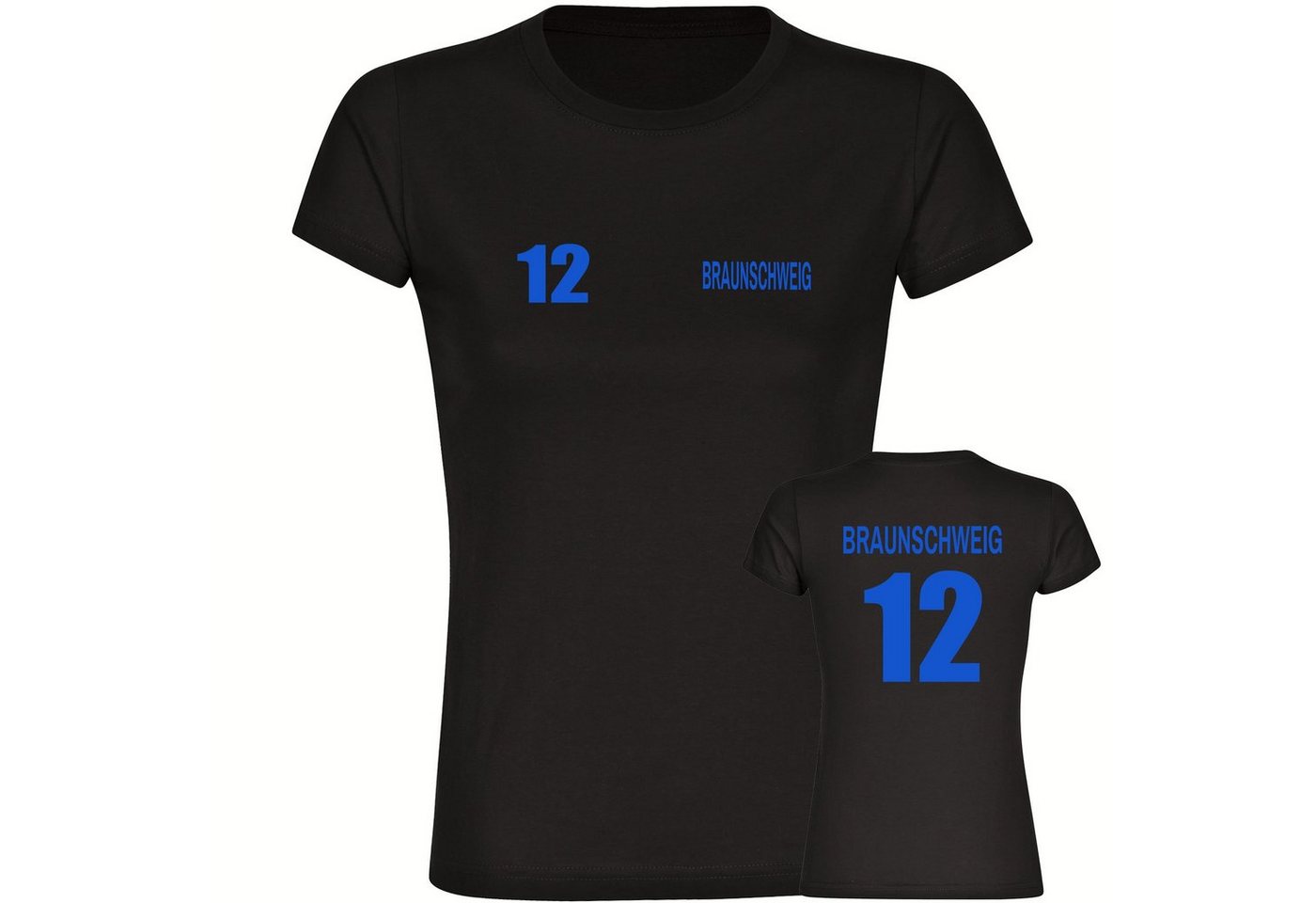 multifanshop T-Shirt Damen Braunschweig - Trikot 12 - Frauen von multifanshop