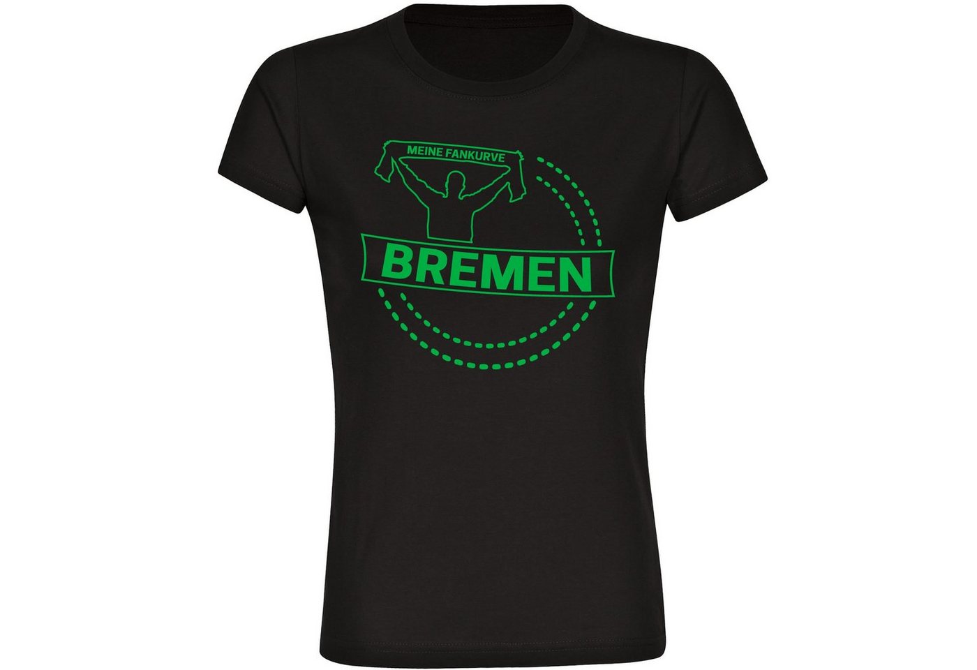 multifanshop T-Shirt Damen Bremen - Meine Fankurve - Frauen von multifanshop