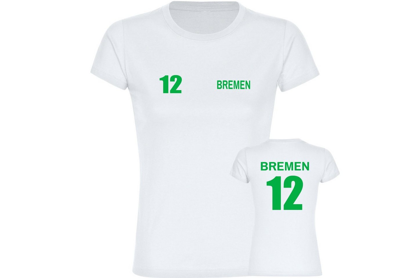 multifanshop T-Shirt Damen Bremen - Trikot 12 - Frauen von multifanshop