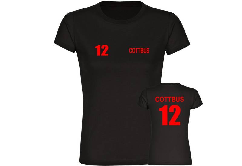 multifanshop T-Shirt Damen Cottbus - Trikot Nummer 12 - Frauen von multifanshop