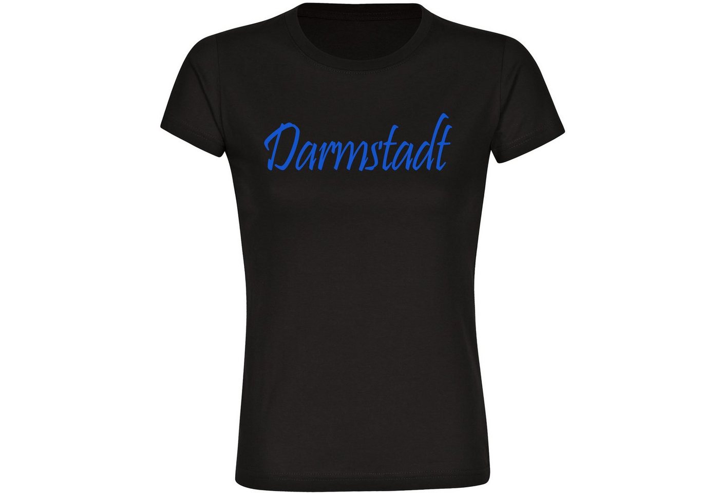 multifanshop T-Shirt Damen Darmstadt - Schriftzug - Frauen von multifanshop