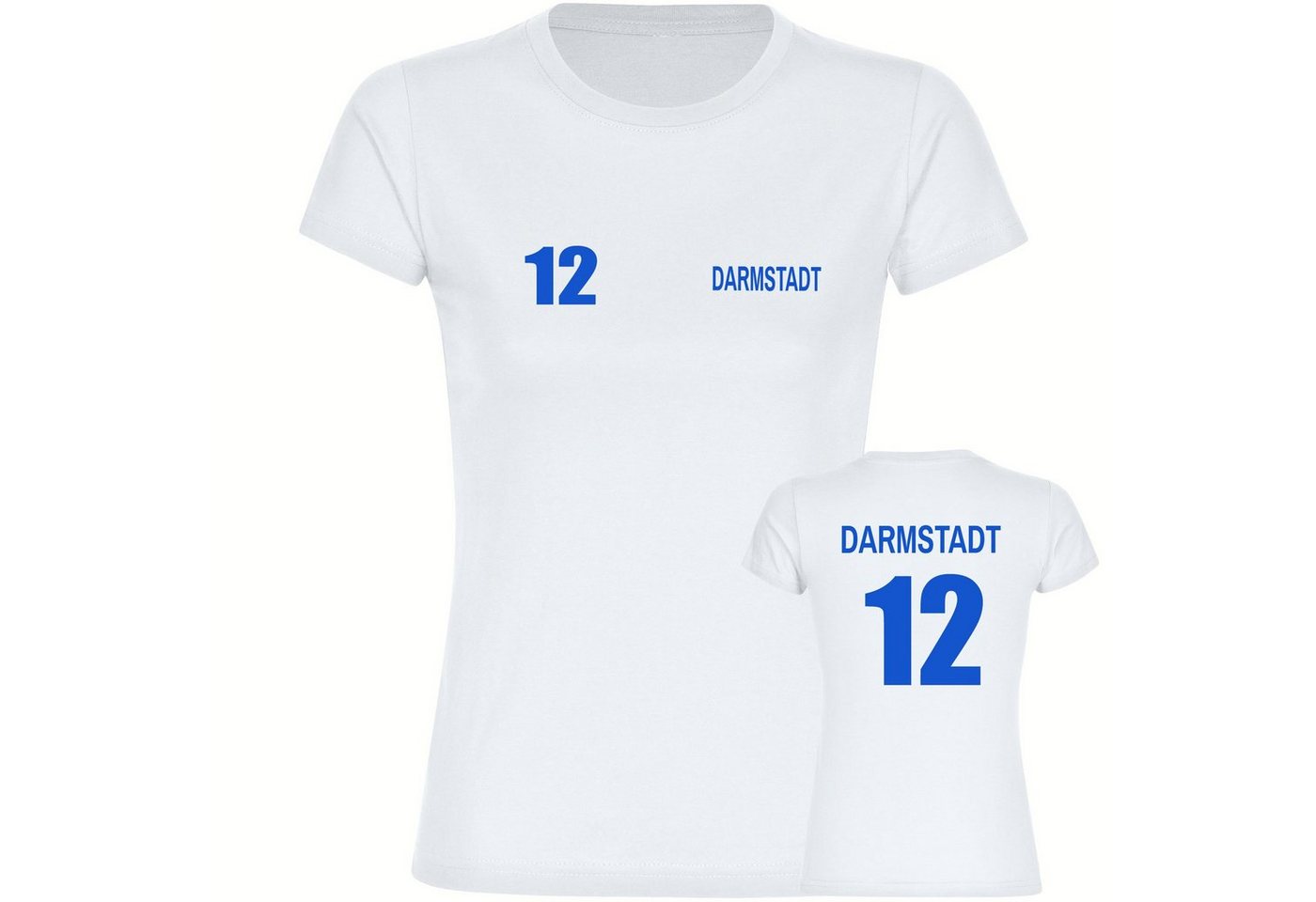 multifanshop T-Shirt Damen Darmstadt - Trikot 12 - Frauen von multifanshop