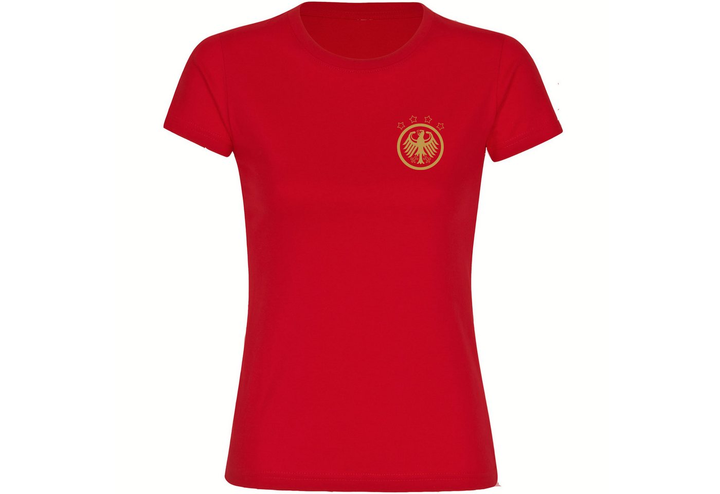multifanshop T-Shirt Damen Deutschland - Adler Retro Gold - Frauen von multifanshop