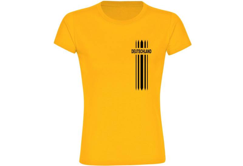 multifanshop T-Shirt Damen Deutschland - Streifen - Frauen von multifanshop