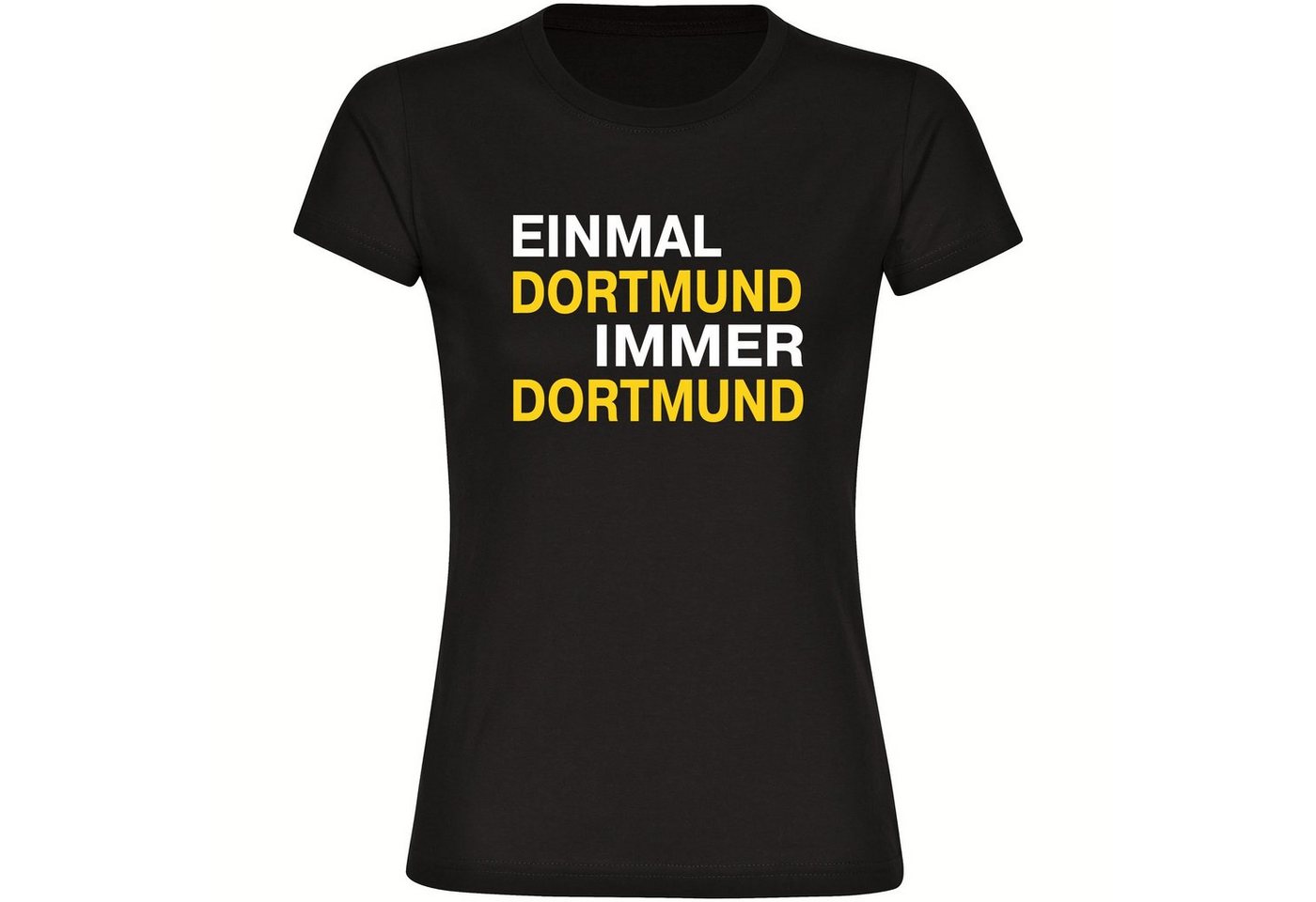 multifanshop T-Shirt Damen Dortmund - Einmal Immer - Frauen von multifanshop