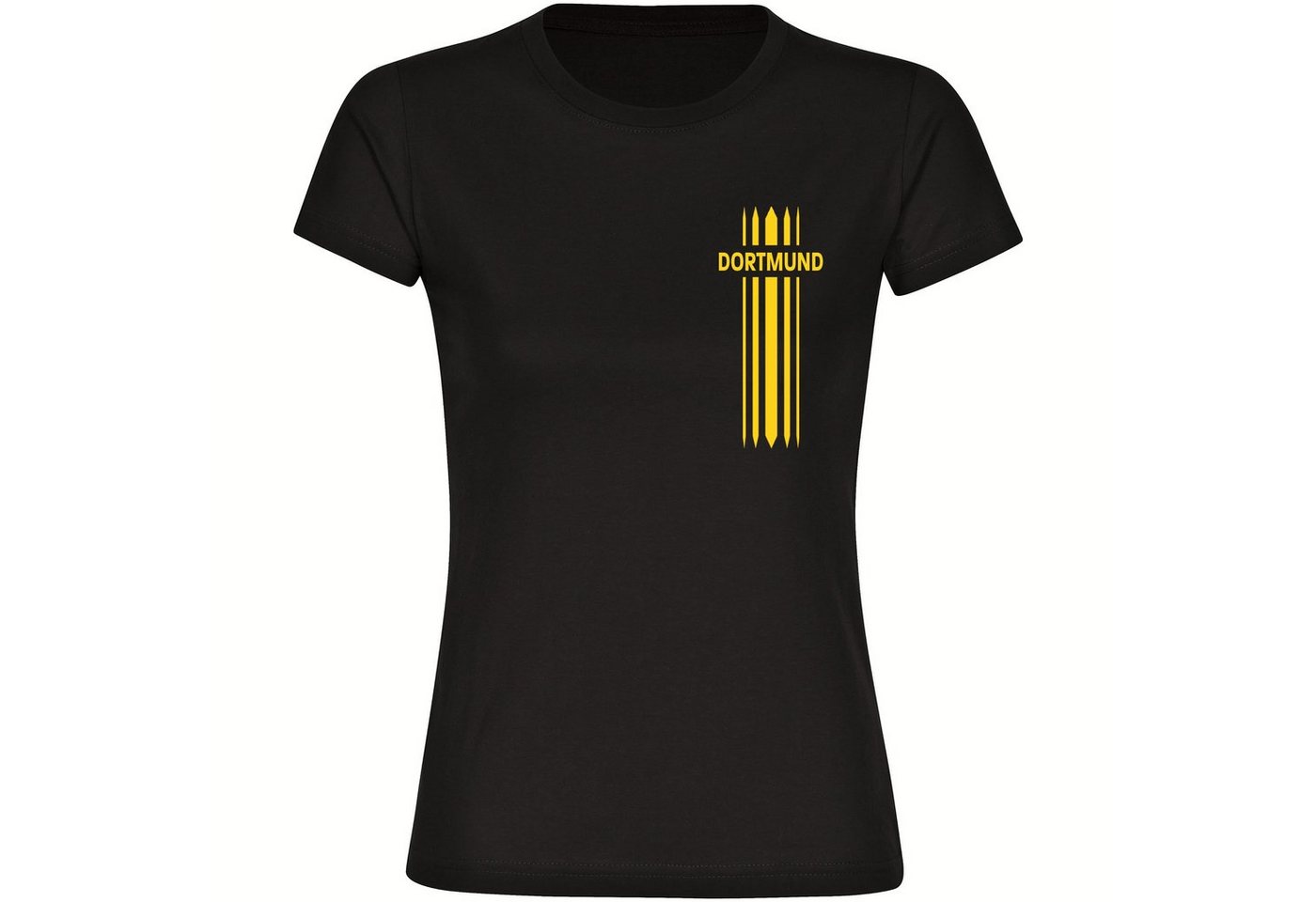 multifanshop T-Shirt Damen Dortmund - Streifen - Frauen von multifanshop