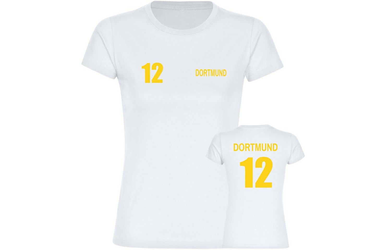 multifanshop T-Shirt Damen Dortmund - Trikot 12 - Frauen von multifanshop