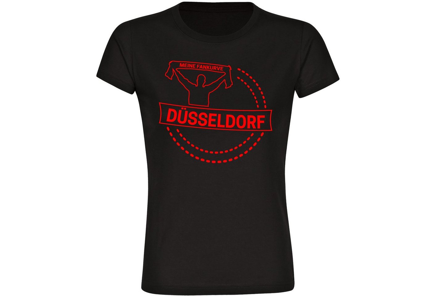 multifanshop T-Shirt Damen Düsseldorf - Meine Fankurve - Frauen von multifanshop