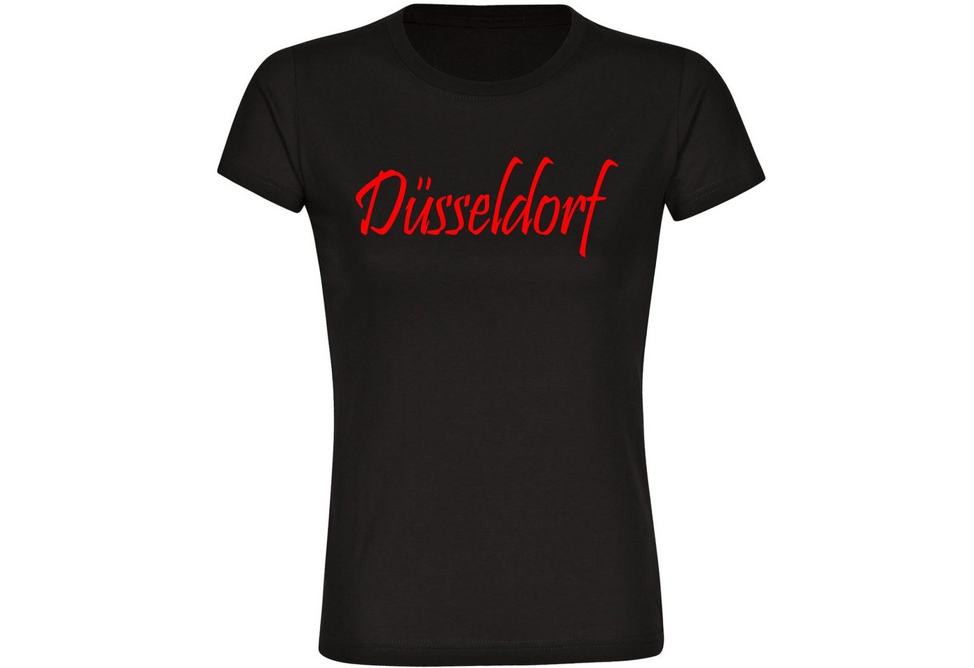 multifanshop T-Shirt Damen Düsseldorf - Schriftzug - Frauen von multifanshop