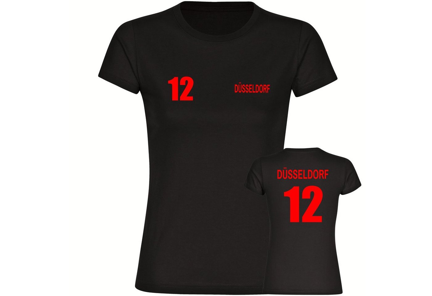 multifanshop T-Shirt Damen Düsseldorf - Trikot 12 - Frauen von multifanshop