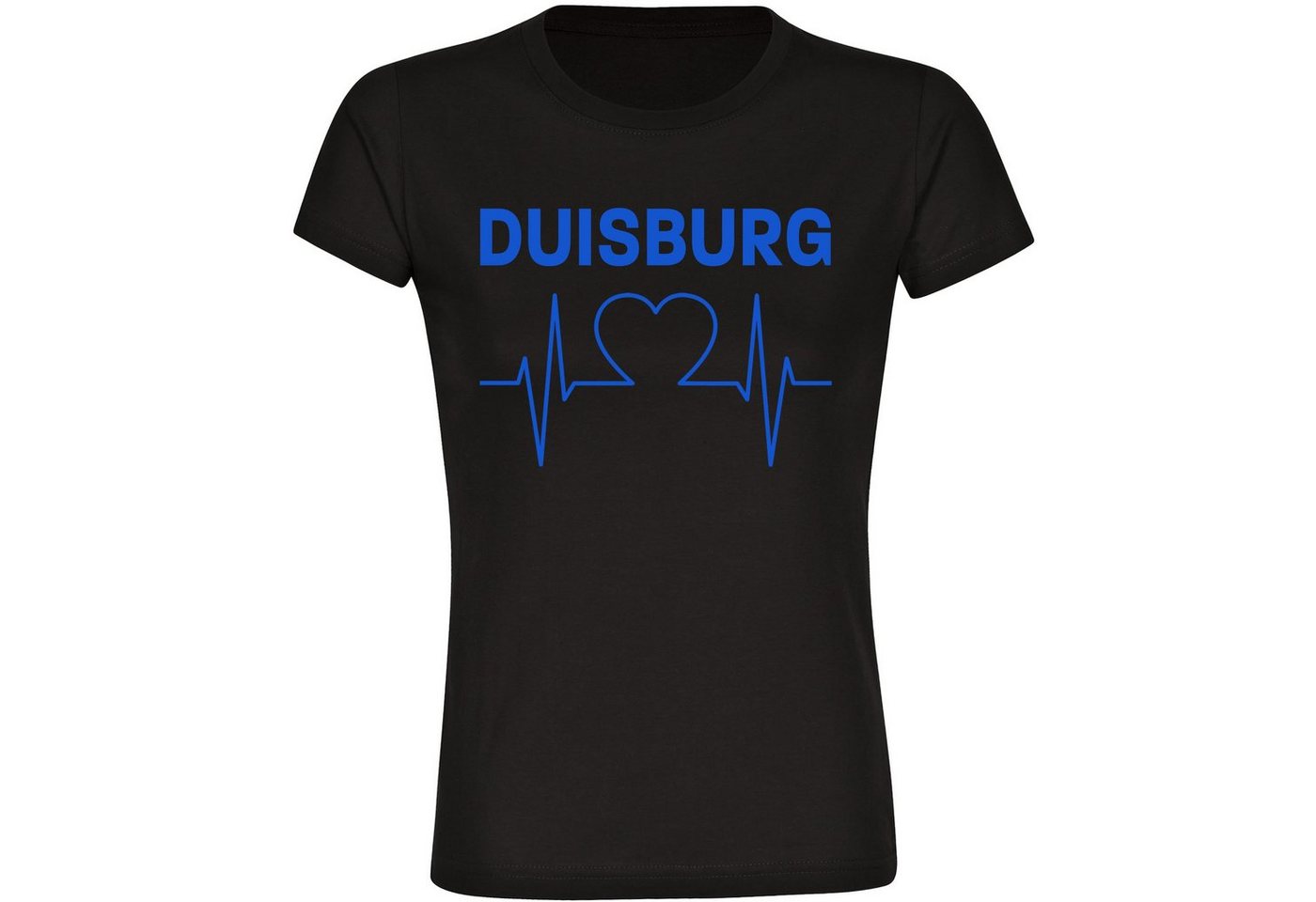 multifanshop T-Shirt Damen Duisburg - Herzschlag - Frauen von multifanshop
