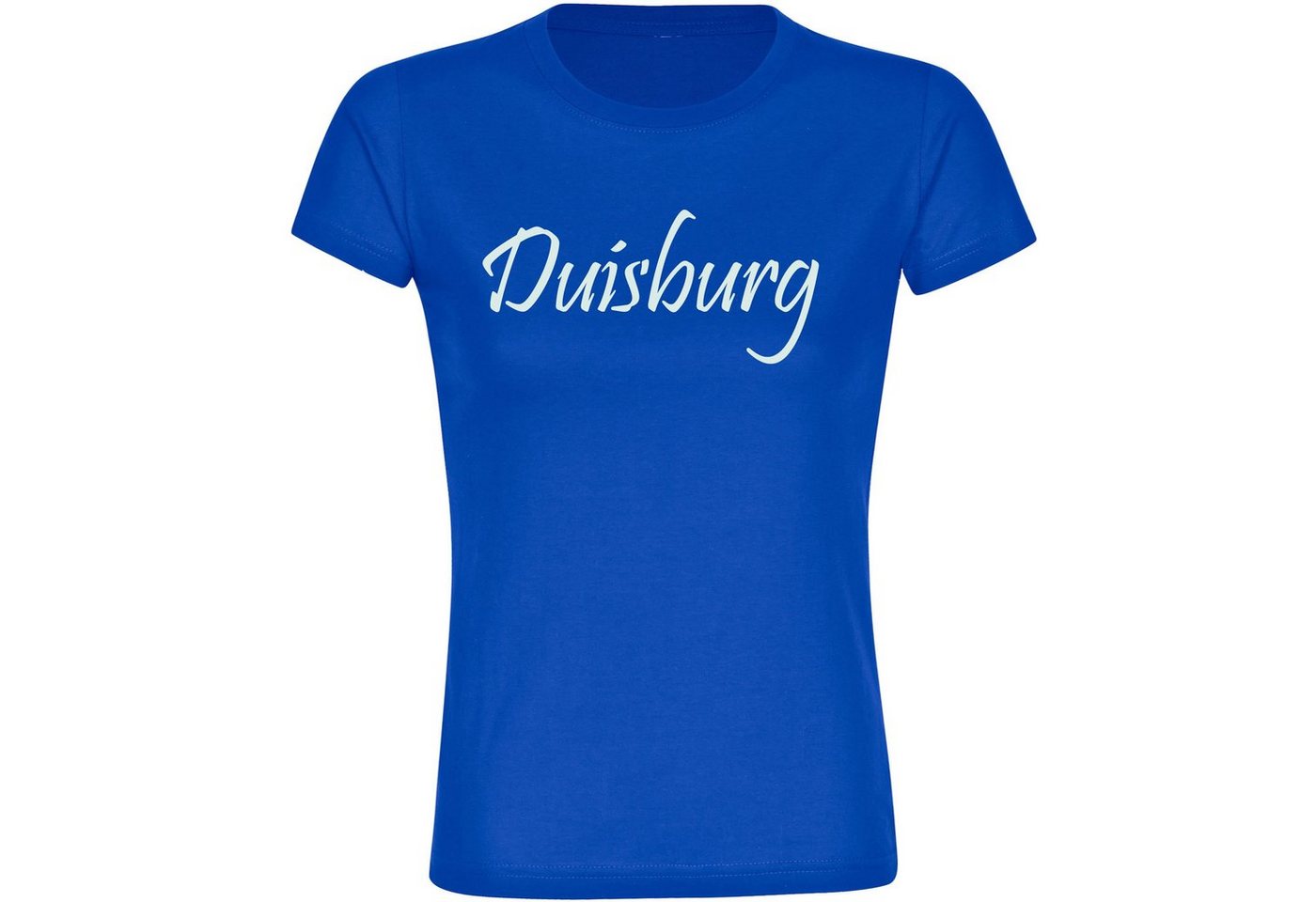 multifanshop T-Shirt Damen Duisburg - Schriftzug - Frauen von multifanshop